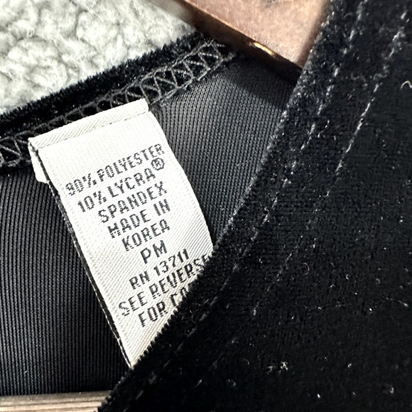 Vintage Valerie Stevens Womens Whimsigoth Velvet Maxi Dress Size PM Black Witchy - Picture 3 of 5